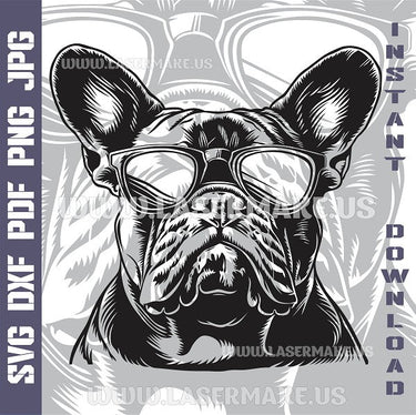 French Bulldog SVG laser ready files - 3DWave.us